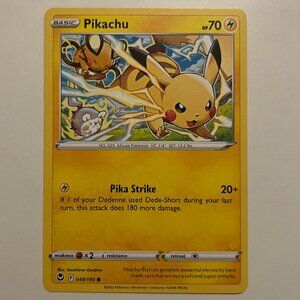 Pikachu Silver Tempest Pokemon Card 🔥 70 HP 🟡 049/195